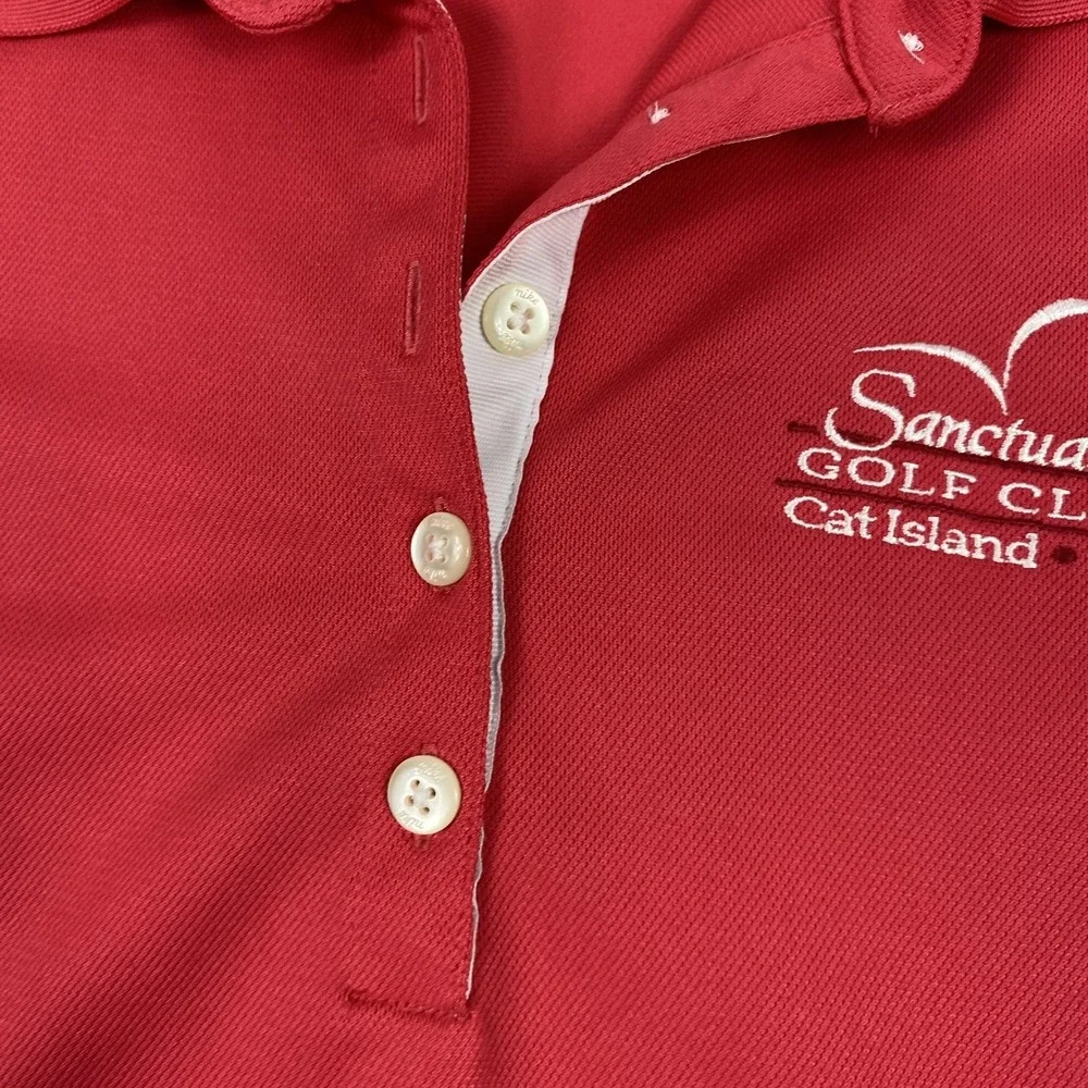 Nike Golf Polo Shirt Womens Medium Sanctuary Cat Island SC Long Sleeve Dri-Fit
